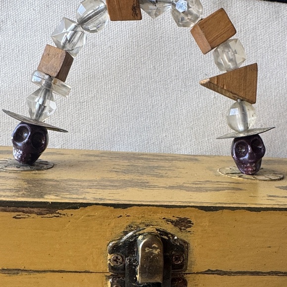 Rustic Wooden Storage Box with Handle - Picture 3 of 14